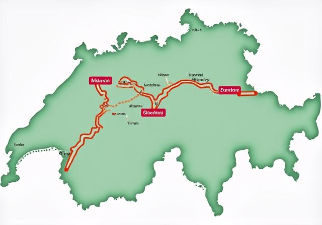 Karte der Schweiz mit Markierungen für Tunnel und Strassen mit Sondermaut.